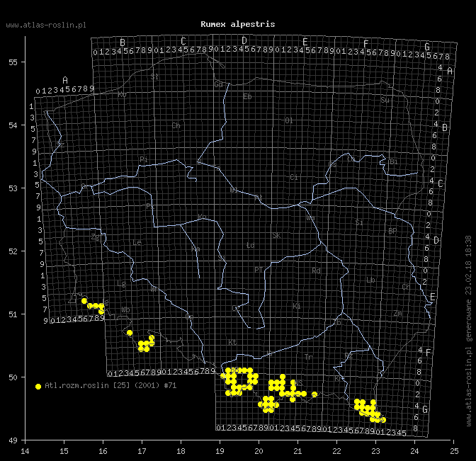 wystepowanie - Rumex alpestris (szczaw górski)
