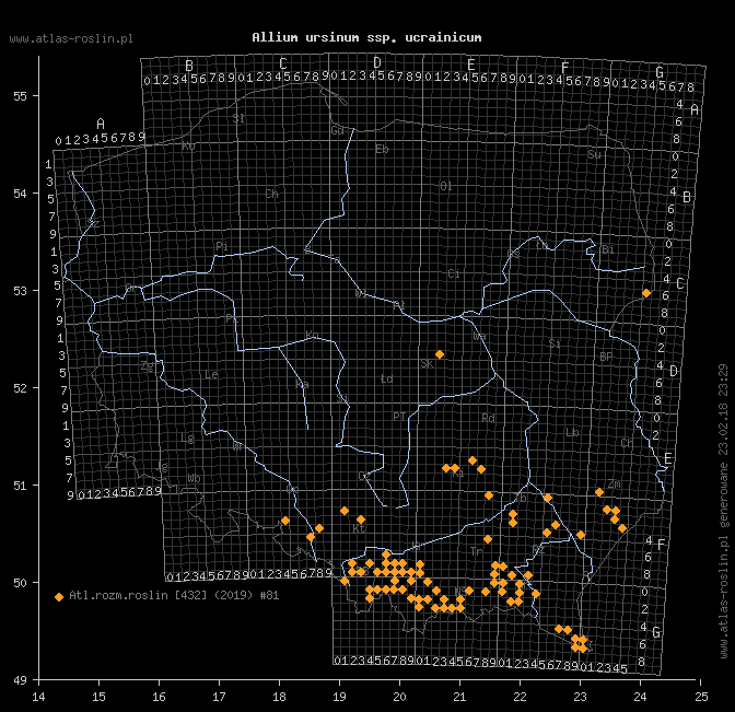 wystepowanie - Allium ursinum ssp. ucrainicum (czosnek niedźwiedzi ukraiński)
