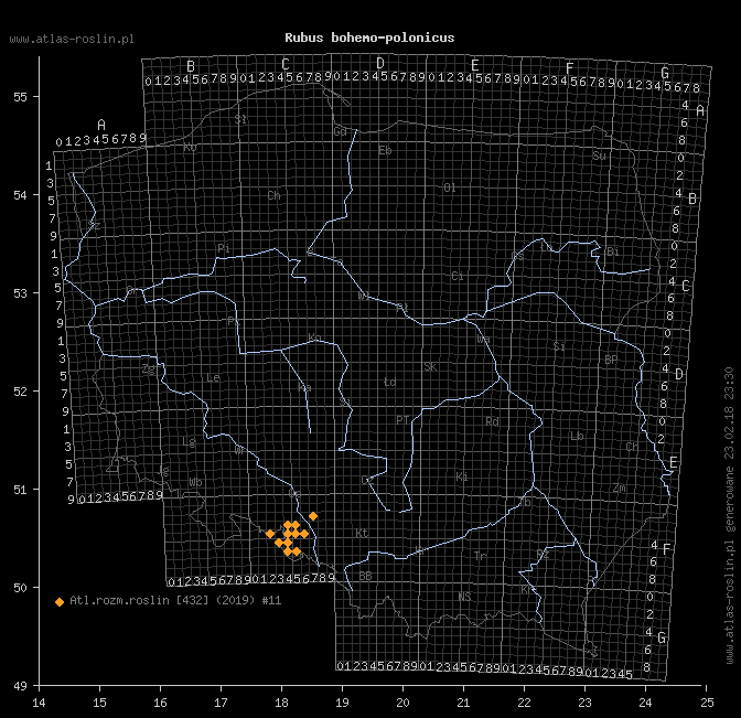 wystepowanie - Rubus bohemo-polonicus (jeżyna pograniczna)