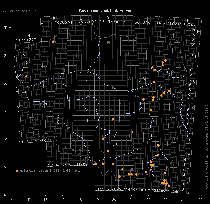 wystepowanie - Taraxacum pectinatiforme (mniszek grzebieniastokształtny)