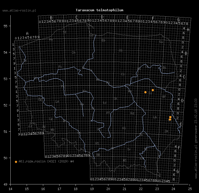 wystepowanie - Taraxacum telmatophilum (mniszek moczarowy)