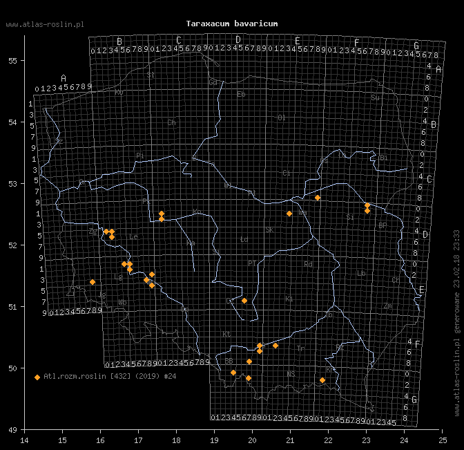 wystepowanie - Taraxacum bavaricum (mniszek bawarski)