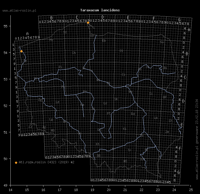 wystepowanie - Taraxacum lancidens (mniszek lancozębny)
