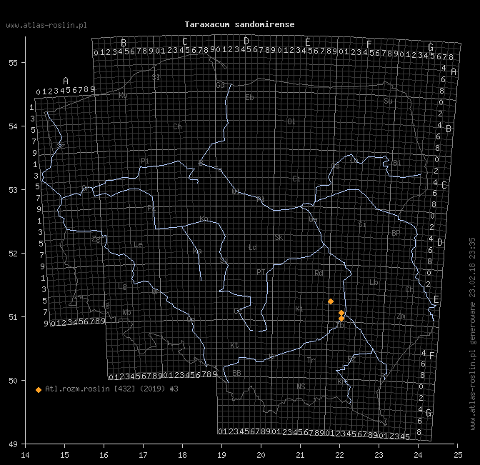 wystepowanie - Taraxacum sandomirense (mniszek sandomierski)
