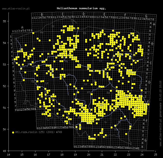 wystepowanie - Helianthemum nummularium agg. (posłonek rozesłany (agg.))