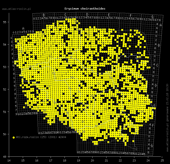wystepowanie - Erysimum cheiranthoides (pszonak drobnokwiatowy)