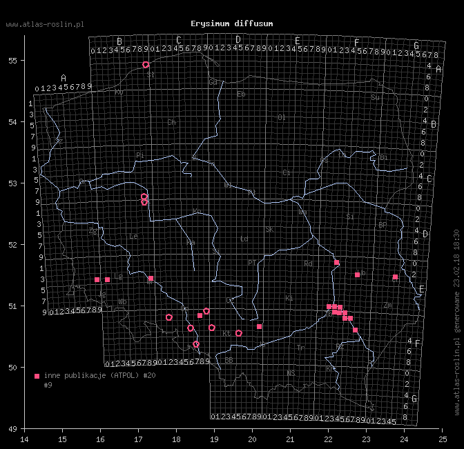 wystepowanie - Erysimum diffusum (pszonak siwy)