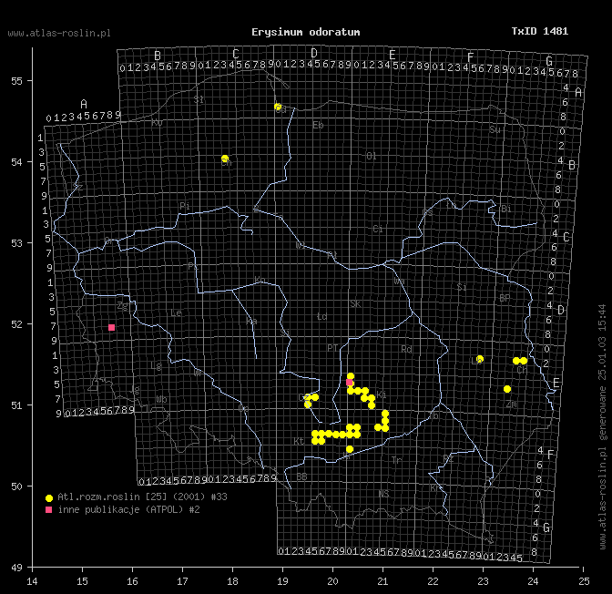 wystepowanie - Erysimum odoratum (pszonak pannoński)