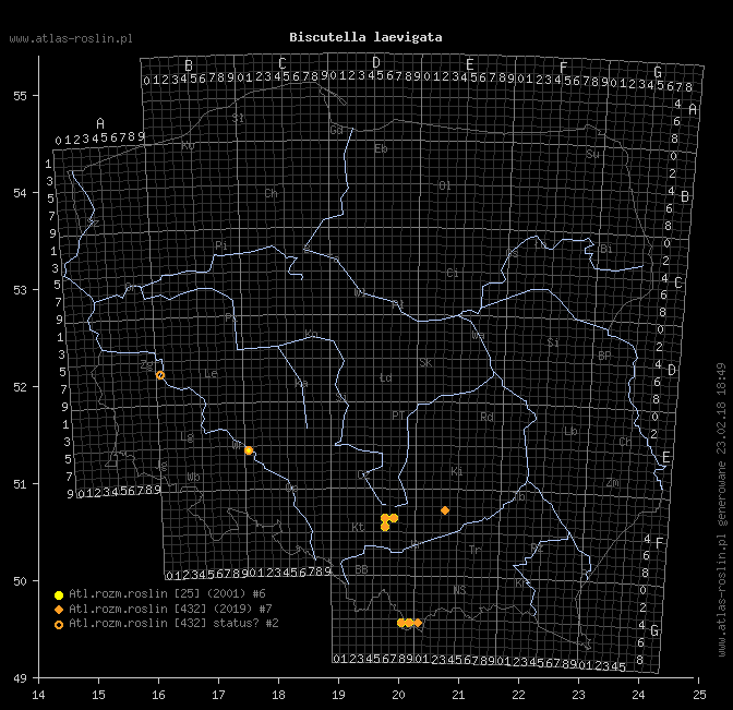 wystepowanie - Biscutella laevigata (pleszczotka górska)