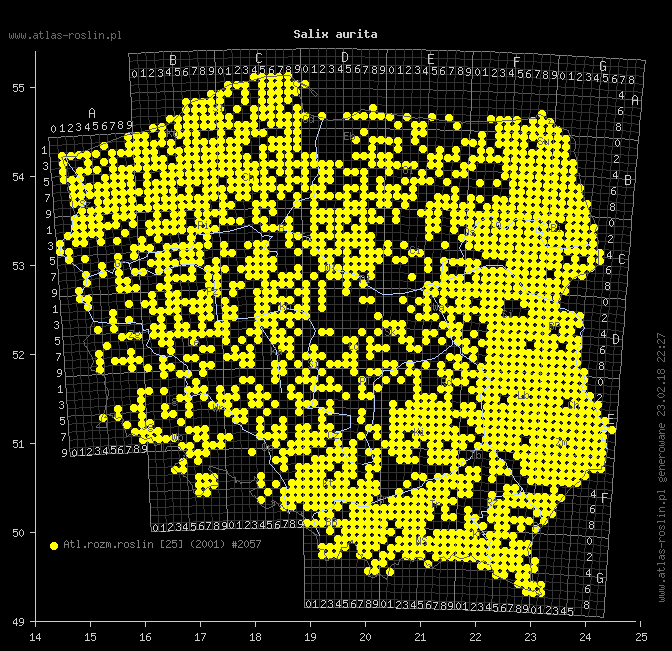 wystepowanie - Salix aurita (wierzba uszata)