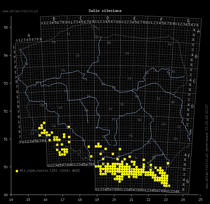 wystepowanie - Salix silesiaca (wierzba śląska)