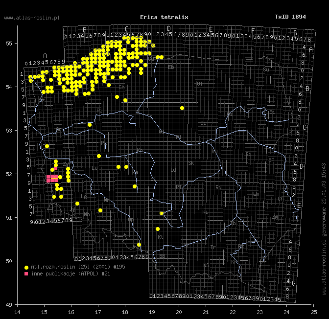 wystepowanie - Erica tetralix (wrzosiec bagienny)