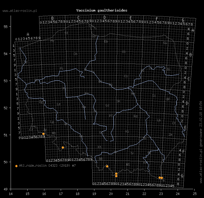 wystepowanie - Vaccinium gaultherioides (borówka halna)