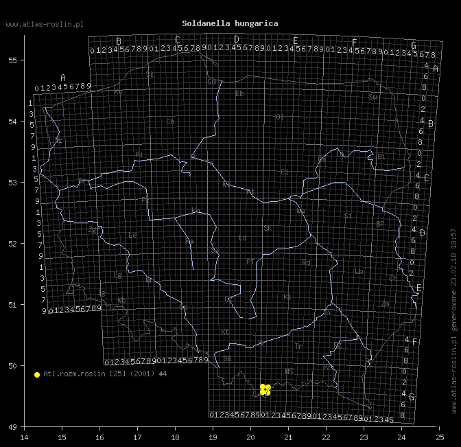 wystepowanie - Soldanella hungarica (urdzik węgierski)