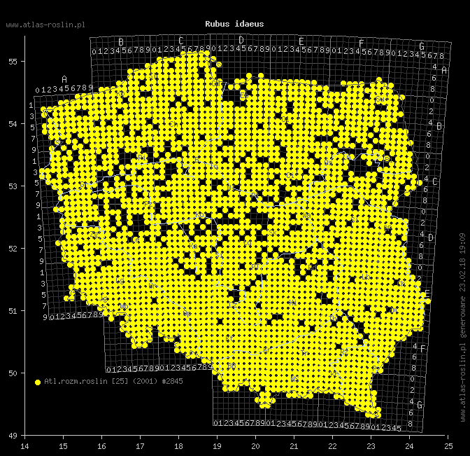 wystepowanie - Rubus idaeus (malina właściwa)