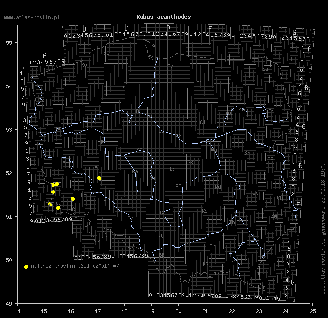 wystepowanie - Rubus acanthodes (jeżyna saksońska)