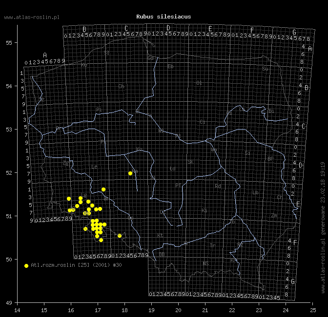 wystepowanie - Rubus silesiacus (jeżyna śląska)