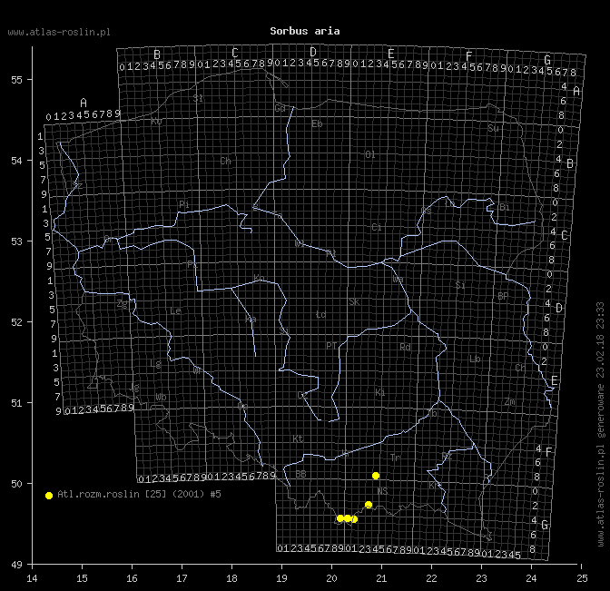 wystepowanie - Sorbus aria (jarząb mączny)