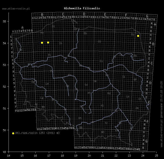 wystepowanie - Alchemilla filicaulis (przywrotnik delikatny)