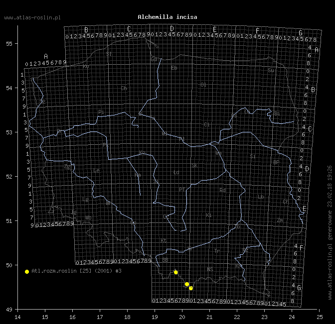 wystepowanie - Alchemilla incisa (przywrotnik wcięty)
