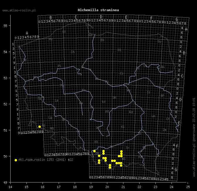 wystepowanie - Alchemilla straminea (przywrotnik płowy)