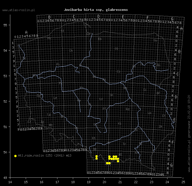 wystepowanie - Jovibarba hirta ssp. glabrescens (rojownik włochaty łysiejący)
