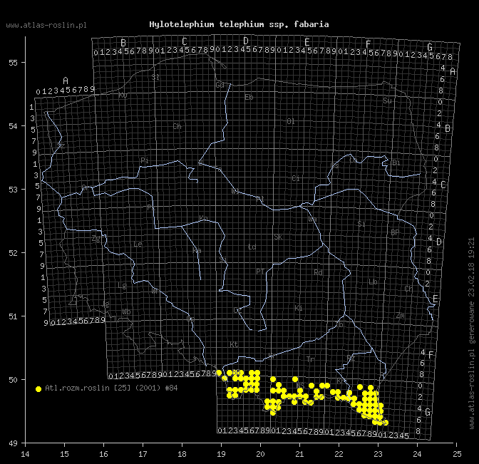 wystepowanie - Hylotelephium telephium ssp. fabaria (rozchodnik karpacki)