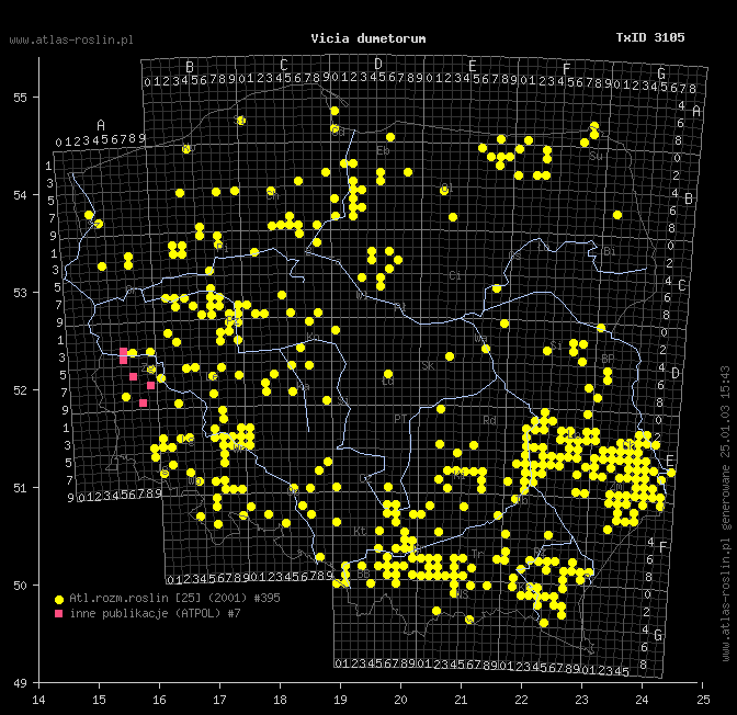 wystepowanie - Vicia dumetorum (wyka zaroślowa)