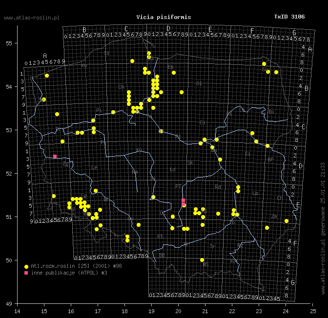 wystepowanie - Vicia pisiformis (wyka grochowata)