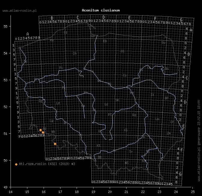 wystepowanie - Aconitum clusianum (tojad Kluzjusza)