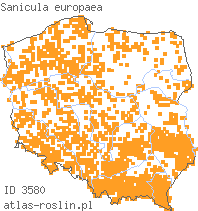 wystepowanie - Sanicula europaea (żankiel zwyczajny)