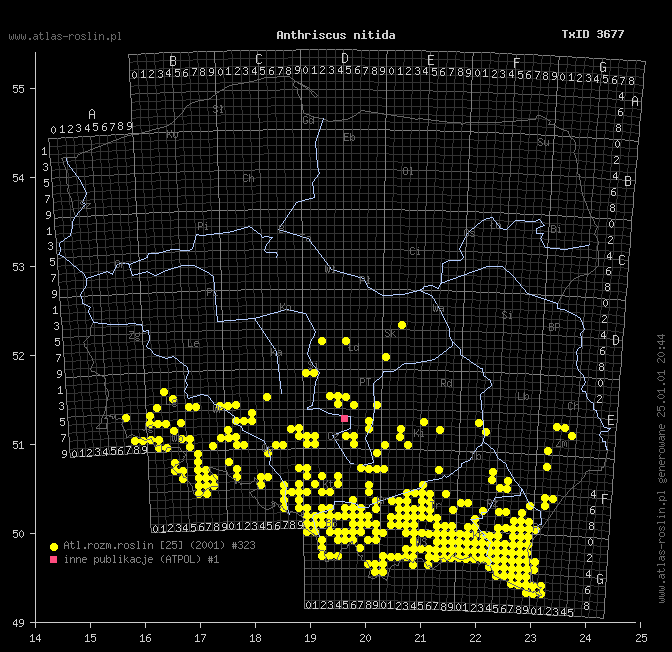 wystepowanie - Anthriscus nitida (trybula lśniąca)
