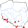 wystepowanie - Thesium alpinum (leniec alpejski)