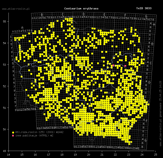 wystepowanie - Centaurium erythraea (centuria pospolita)