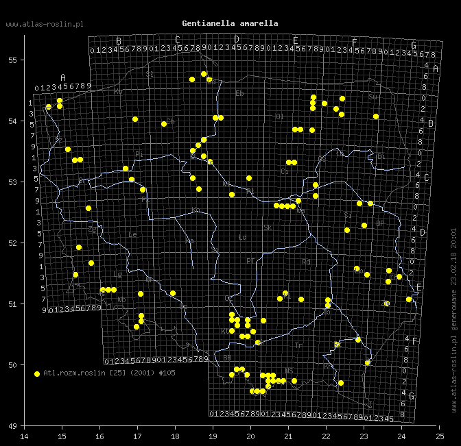 wystepowanie - Gentianella amarella (goryczuszka gorzkawa)