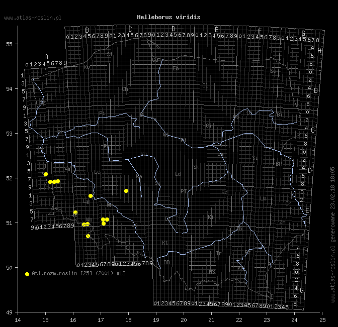 wystepowanie - Helleborus viridis (ciemiernik zielony)