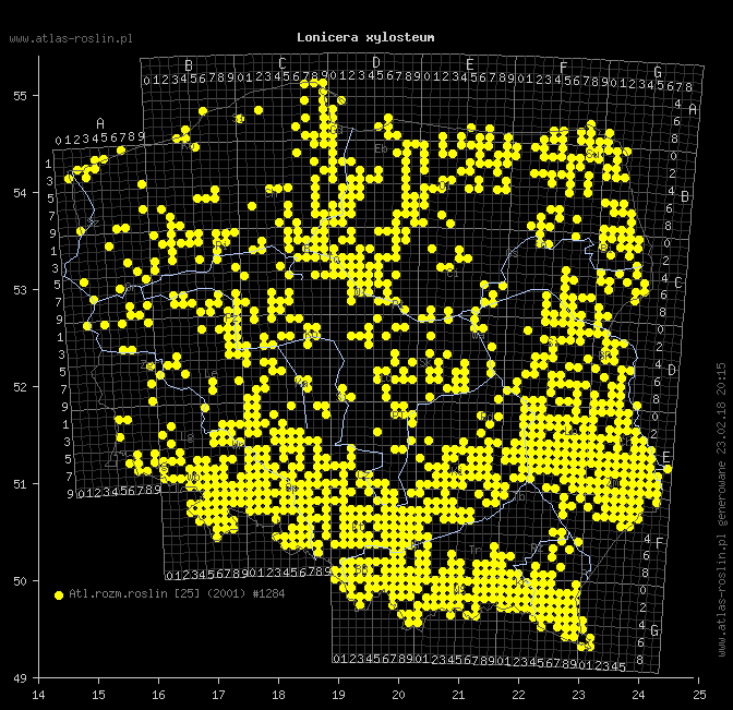 wystepowanie - Lonicera xylosteum (wiciokrzew pospolity)