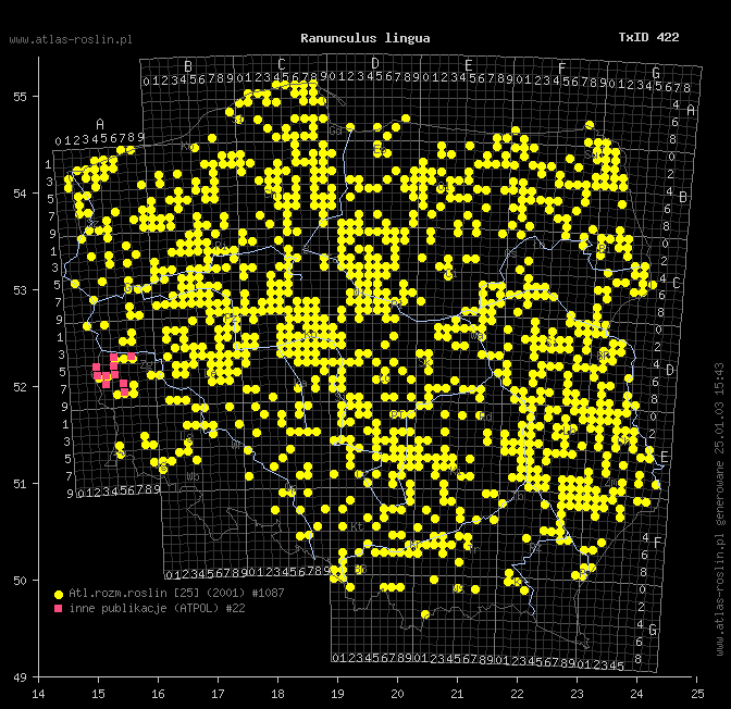 wystepowanie - Ranunculus lingua (jaskier wielki)