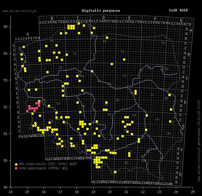 wystepowanie - Digitalis purpurea (naparstnica pupurowa)
