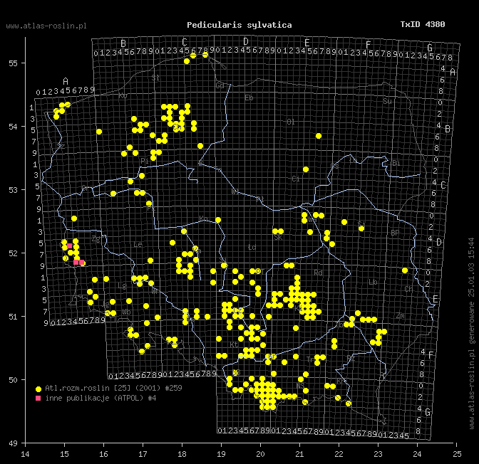 wystepowanie - Pedicularis sylvatica (gnidosz rozesłany)