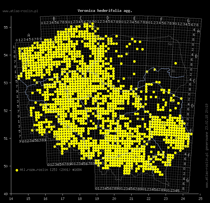 wystepowanie - Veronica hederifolia agg. (przetacznik bluszczykowy (agg.))