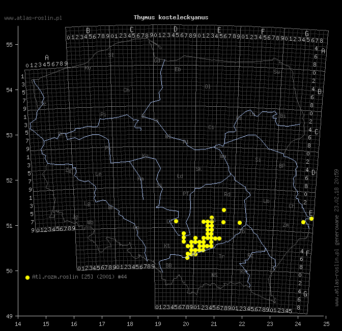 wystepowanie - Thymus kosteleckyanus (macierzanka pannońska)