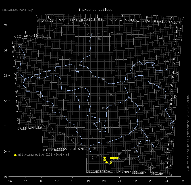 wystepowanie - Thymus carpaticus (macierzanka karpacka)