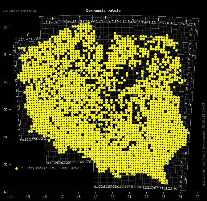 wystepowanie - Campanula patula (dzwonek rozpierzchły)