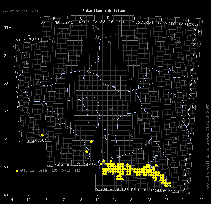 wystepowanie - Petasites kablikianus (lepiężnik wyłysiały)
