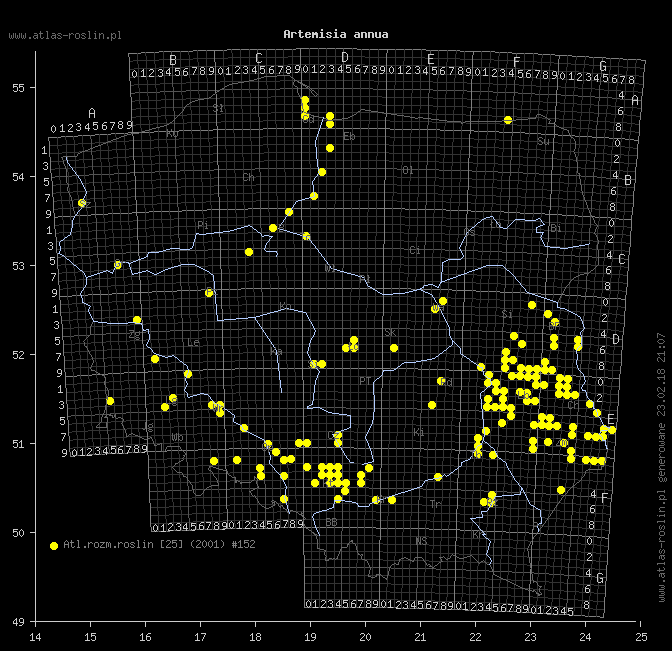 wystepowanie - Artemisia annua (bylica roczna)