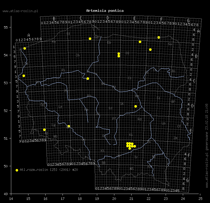 wystepowanie - Artemisia pontica (bylica pontyjska)