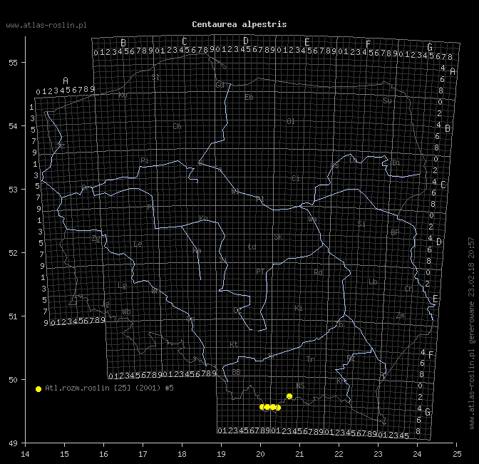 wystepowanie - Centaurea alpestris (chaber alpejski)