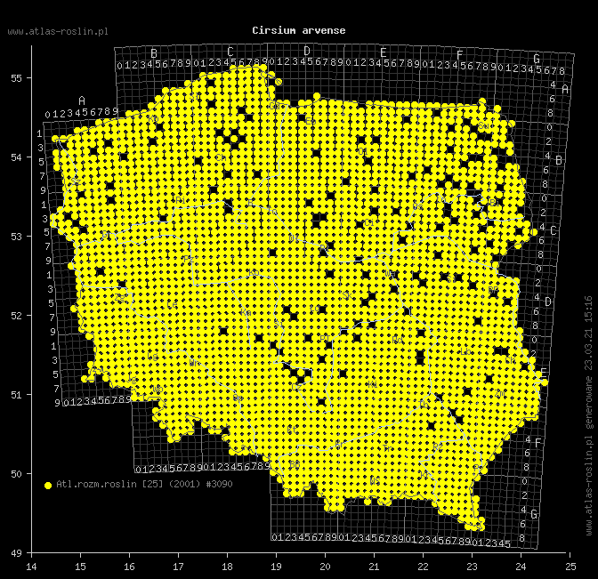 wystepowanie - Cirsium arvense (ostrożeń polny)
