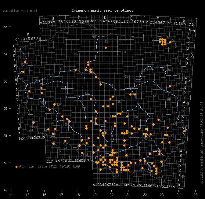wystepowanie - Erigeron acris ssp. serotinus (przymiotno ostre późne)